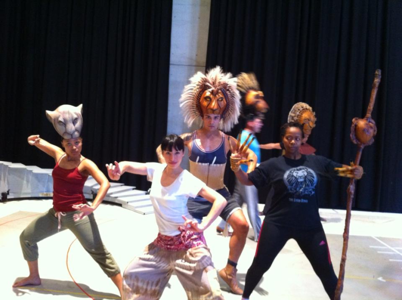 Alfira with The Lion King Musical cast